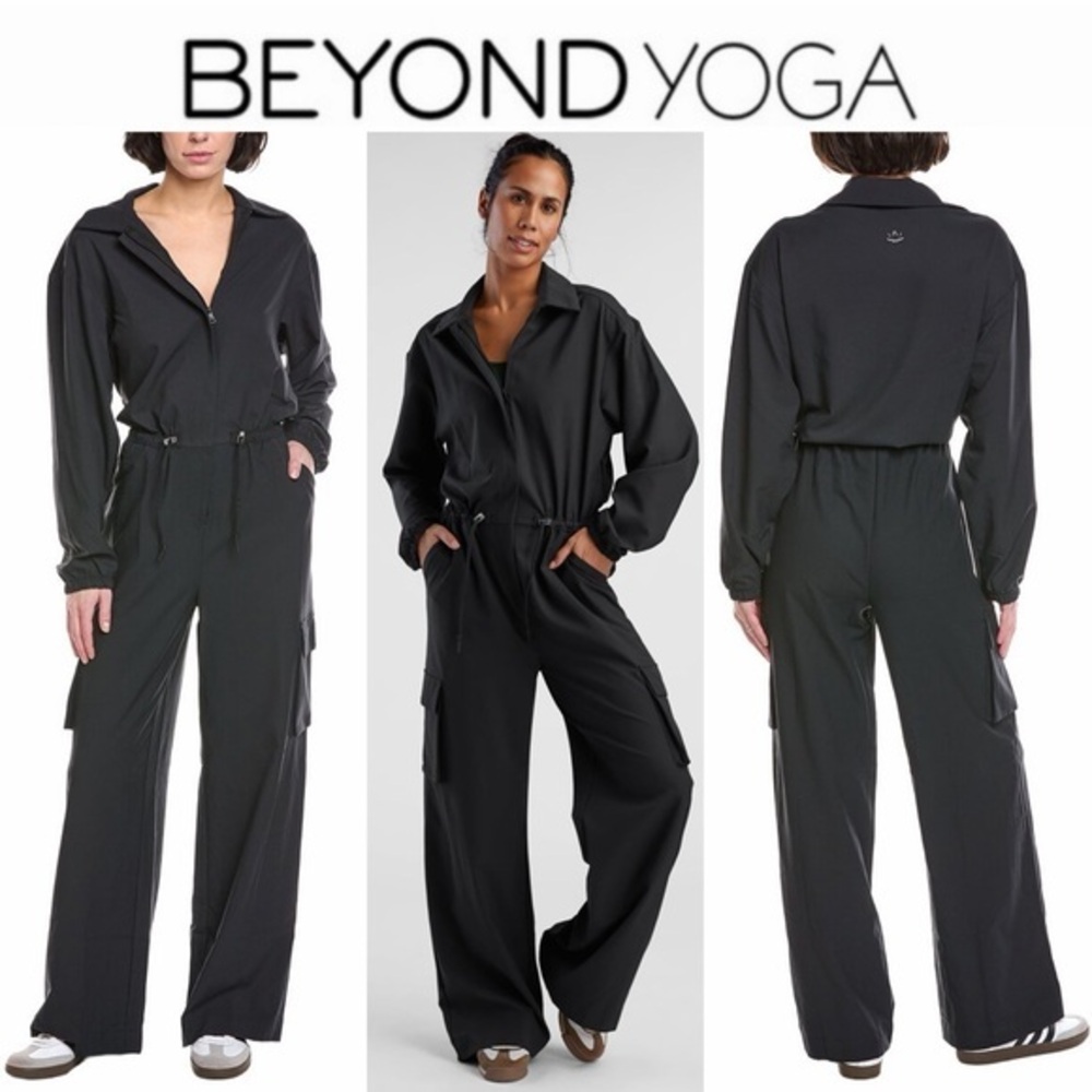 BEYOND YOGA City Chic 31in Jumpsuit Black XS NWT 168$